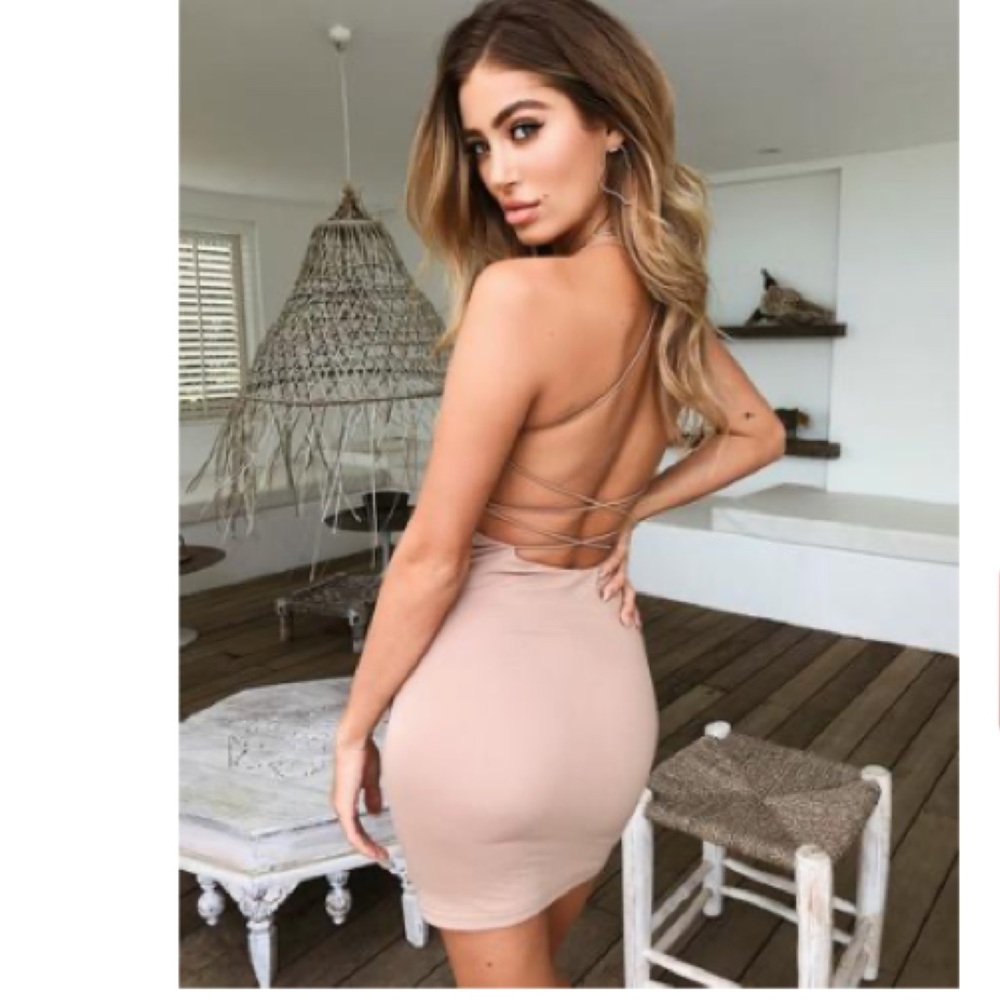 Tan BodyCon Dress